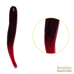 Black and red - Kanekalon (#OMB LIGHT RED)